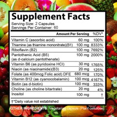 Vitamin B Complex – 30TO120 Capsules – Quality Standards – Simple Supplements