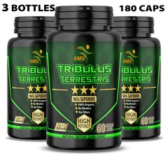 TRIBULUS TERRESTRIS 96% SAPONINS EXTRACT BODY BUILD TESTOSTERON BOOST AID 3X