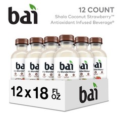 Antioxidant Infused Water Coconut Strawberry 18oz Bottle 12 Pack Beverage