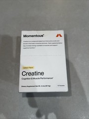 Brand New Factory Sealed Momentous Creatine 15 Packets, Cognitive Muscle Support