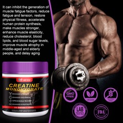 MENXI Micronized Creatine Monohydrate Powder 100g, 60 Servings,Muscle Building