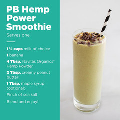 Hemp Powder – Vegan Protein, Fiber & Minerals – for Smoothies, Oatmeal, Baking ,