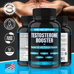 (3 Pack) Testosterone Supplement Booster Capsules Blood Flow Nitric Oxide