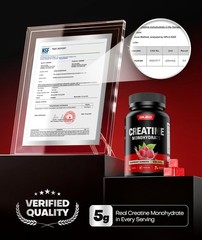 Instant Boost Creatine Monohydrate Gummies, Complex Formula with Real 5000mg