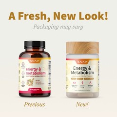 Energy Booster & Metabolism Weight Loss Support, Stress Relief, Fatigue, 2-Pack