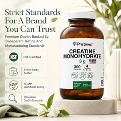 Creatine Monohydrate Capsules for Women & Men – NSF Certified 75 Day Supply 3G C