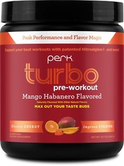 Perk Turbo Pre-Workout Powder (Mango Habanero Flavored) 20 Servings