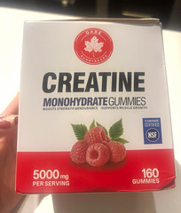 Gabe Sunnybears Creatine Monohydrate Gummies 5000mg 160 Raspberry NSF Certified