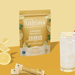 100 Count Ultima Replenisher, Electrolyte Hydration Drink Mix Sticks- Lemonade