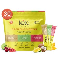 Keto Vitals Tropical Electrolyte Powder Stick Packs Tropical Assorted 30CT