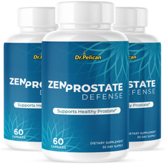 Zen Prostate Defense- Prostate Support- 3 Bottles- 180 Capsules