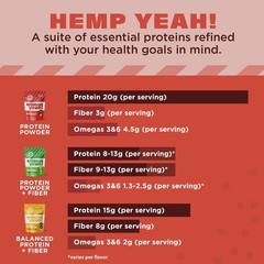 Manitoba Harvest Hemp Yeah Organic Max Protein Powder Unsweetened 32Oz 20G