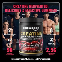 Creatine Monohydrate Gummies, NSF Certified, 5g Dose for Men & Women to Suppo…