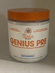 2x The Genius Brand Pre Workout Powerhouse, Blue Rasberry, 11.35 oz 06/26