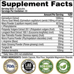 Testosterone Booster for Men Primal Viking (3Rd Party Tested) Maca, Horny Goat W