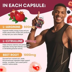 Beet Root Gummies – Beetroot Supplement with Grape Seed, Pomegranate, Vitamin C,