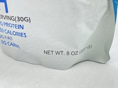Egg White Protein Powder Pasteurized No Additives, High Protein, 8 oz. Bag