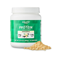 Equate Plant-Based Protein Supplement, Smooth Vanilla, 13.4 Ounces
