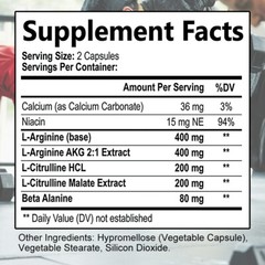 Nitric Oxide Supplement with L-Arginine, L-Citrulline HIGHEST POTENCY