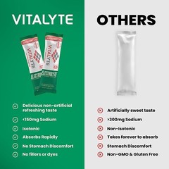 Vitalyte Electrolyte Powder Drink Mix Bundle, Pouch + Packets, Watermelon Flavor