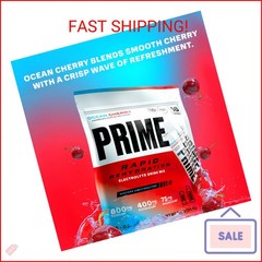 Prime Rapid Rehydration Electrolyte Powder Sticks, Ocean Cherry, Sugar Free Hydr