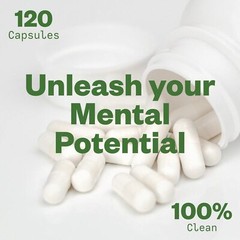 Purisure Caffeine Theanine Capsules, 100mg Caffeine + 200mg L-Theanine, 120 Days