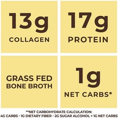 16oz Vanilla Bone Broth Protein Powder From 1 Pound (Pack of 1),