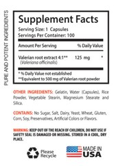 Valerian Root Extract Organic, Relaxation, Tranquil Rest, Sleep Support 1 Bot
