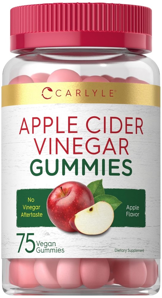 Carlyle Vegan Apple Cider Vinegar Gummies | 75 Count | 75 (Pack of 1)