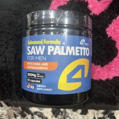 Saw Palmetto for Men w Ashwagandha & more 60 Capsules – 2 per serving EXP 2/27