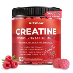 Creatine Monohydrate Gummies 5000mg, Sugar Free Vegan, 120 Count, with Beta-A…