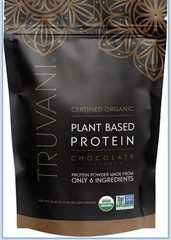 2 bags of Truvani Vegan Protein Powder Chocolate 1.5lb Organic Plant Based