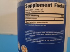 Nutricost L-Carnitine Tartrate Powder (250 Grams) – 1 Gram per Serving