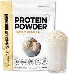 Clean Simple Eats Whey Protein Powder, Simply Vanilla Flavor Naturally Sweetened