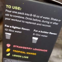 Gainful Powder Drink Mix 10 on the Go Packs Strawberry Lemonade Mango Lemon Lime