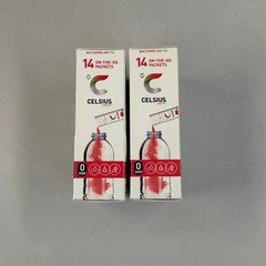 2X Celsius Live Fit Powder Drink Watermelon Ice 14 Packets Exp 8/26+