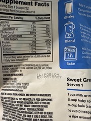 365 Whole Foods Market Whey Protein Concentrate Vanilla 16oz Exp 1/27