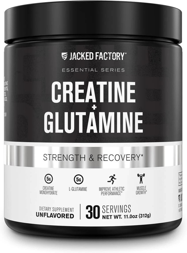 Creatine + Glutamine – Creatine Supplement with L-Glutamine for Muscle Recovery