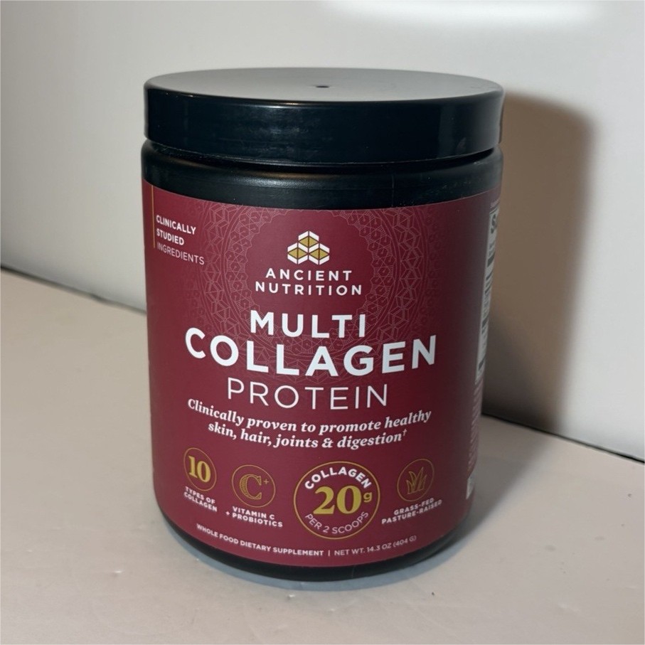 Ancient Nutrition Multi Collagen Protein Powder Grass-Fed + Vitamin C 14.3oz