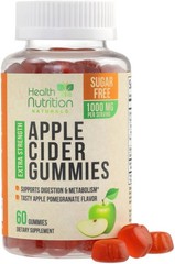 Apple Cider Vinegar Gummies Zero Sugar – Max Strength 60 Count (Pack of 1)