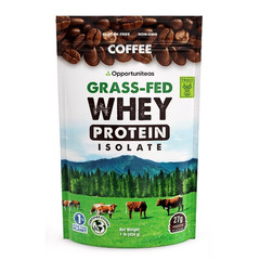 Grass Fed Whey Protein Powder , 27g Protein, Colombian Coffee, Non GMO , 1 Pound