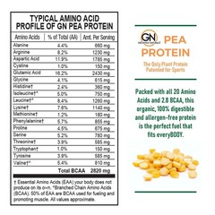 11/27 Growing Naturals Raw Pea Protein Powder, Vegan Plant Based Protein, BCAA,