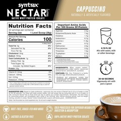Syntrax Nectar Lattes 2lb Protein Powder – Cappuccino