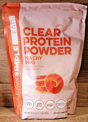 Clear Protein Powder 100% Grass-Fed Whey Peachy Ring 19.4 Oz CLEAN SIMPLE EATS