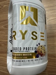 Ryse Loaded Protein, Whey Protein Powder Blueberry Muffin 2.1 lb 942kg 2/28
