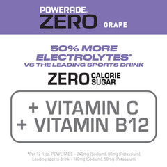 Electrolyte Enhanced Zero Sugar Grape Sports Drink, 20 Ounce