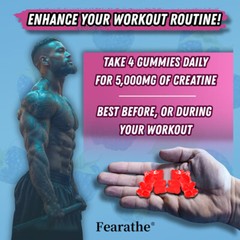 Creatine Monohydrate – Increase Strength & Build Muscle, 60 Gummies