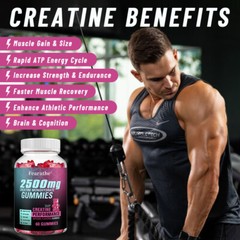 Creatine Monohydrate – Increase Strength & Build Muscle, 60 Gummies