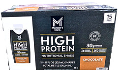 Member’s Mark 30g High Protein Nutritional Shake Chocolate 15×11 Fl Oz EXP 07/26