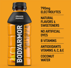 BODYARMOR Sports Drink, Orange Mango, Electrolyte Drink Hydration, 16 Fl Oz Bott